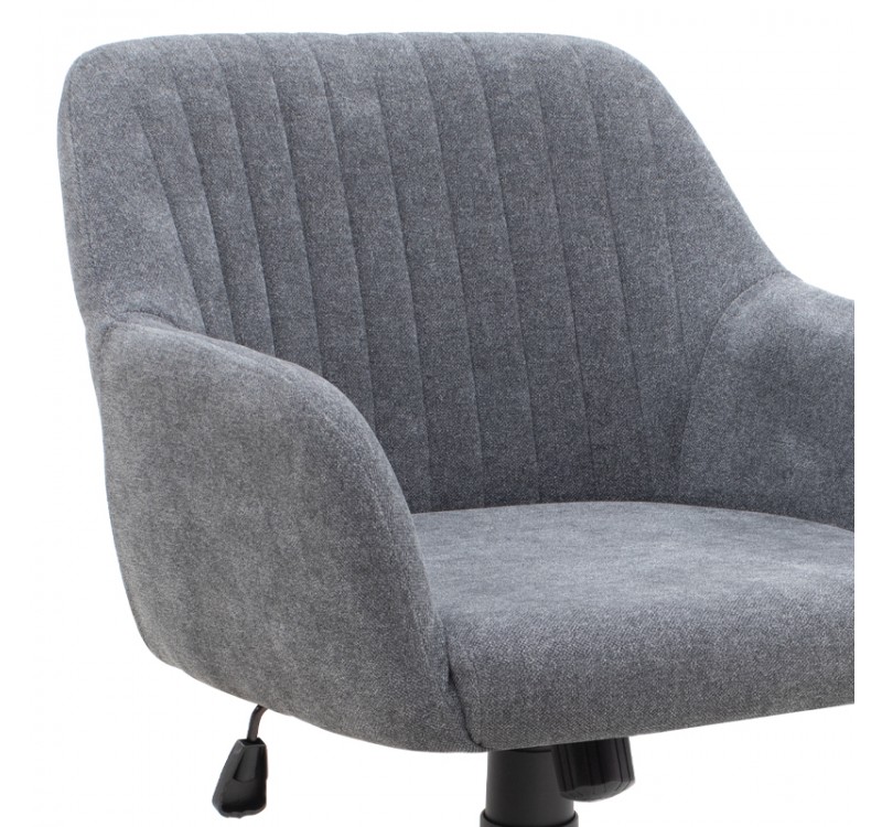 Καρέκλα γραφείου Alice Megapap υφασμάτινη χρώμα γκρι 61x61x80/90εκ.