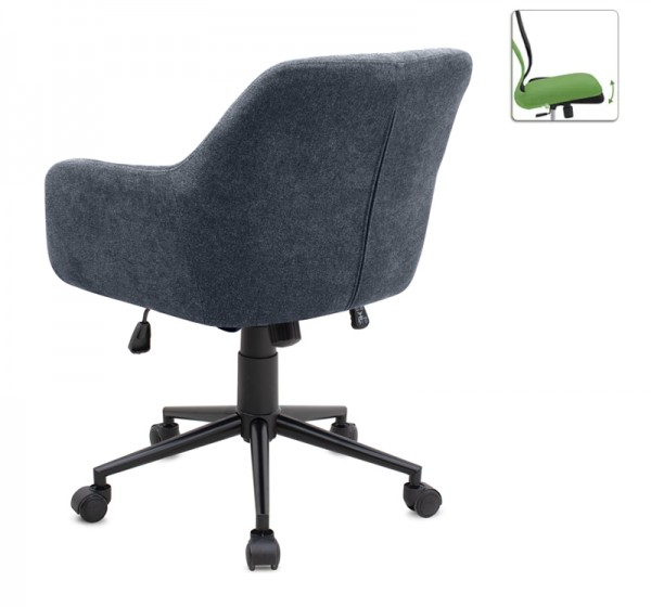 Καρέκλα γραφείου Alice Megapap υφασμάτινη χρώμα ανθρακί 61x61x80/90εκ.