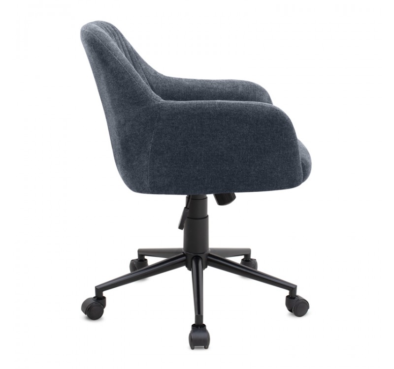 Καρέκλα γραφείου Alice Megapap υφασμάτινη χρώμα ανθρακί 61x61x80/90εκ.