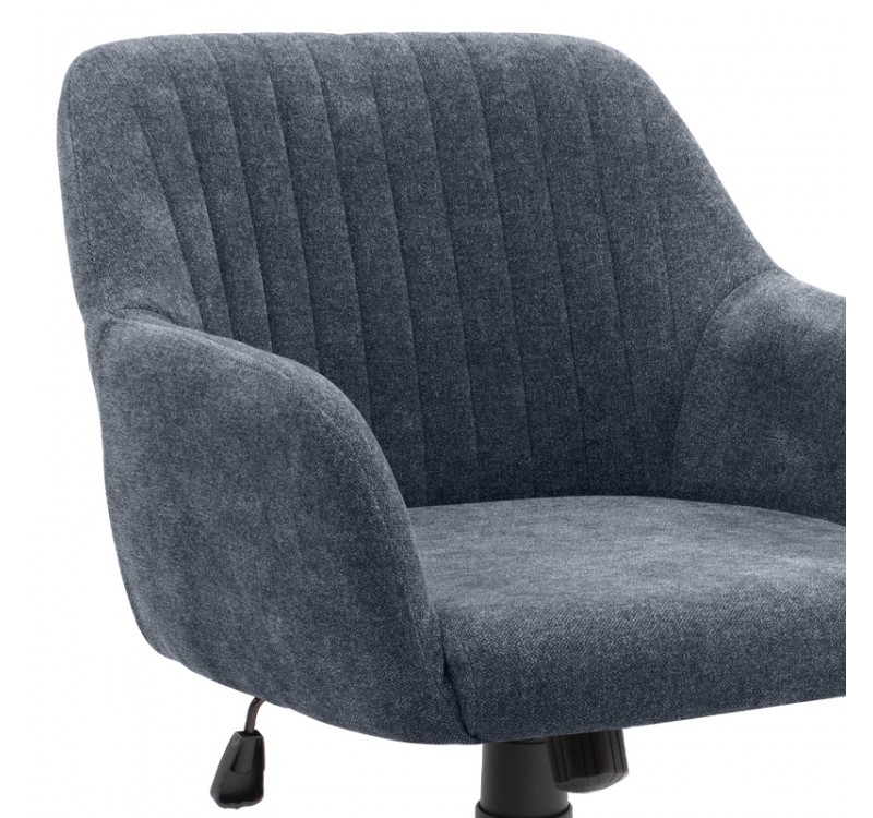 Καρέκλα γραφείου Alice Megapap υφασμάτινη χρώμα ανθρακί 61x61x80/90εκ.