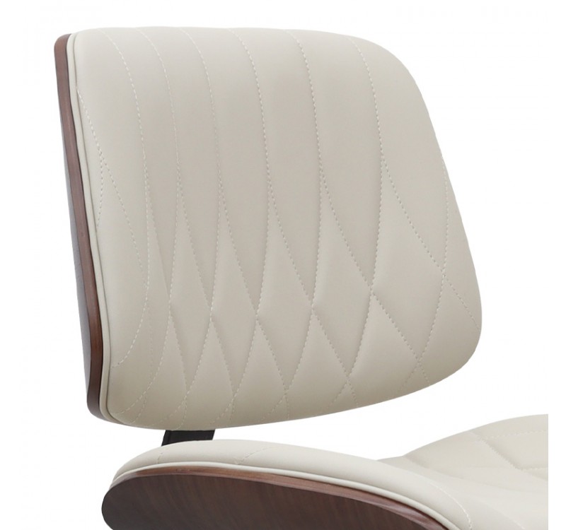 Καρέκλα γραφείου Corina Megapap από τεχνόδερμα χρώμα ανοιχτό μπεζ 60x65x82/92εκ.