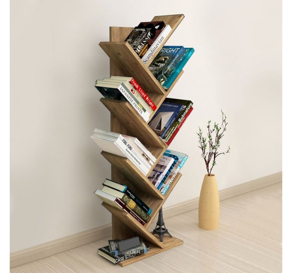 Βιβλιοθήκη Milton Megapap χρώμα pine oak 44x22x121εκ.