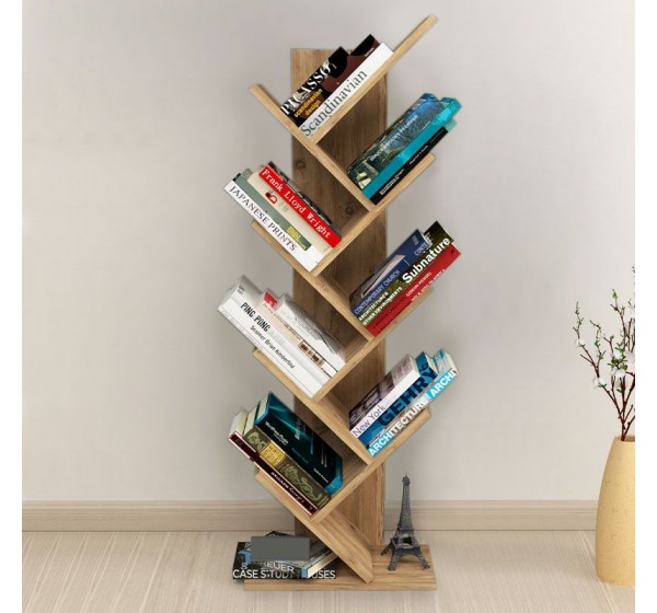 Βιβλιοθήκη Milton Megapap χρώμα pine oak 44x22x121εκ.