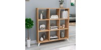 Βιβλιοθήκη Saul Megapap χρώμα pine oak 88,2x20x88,2εκ.
