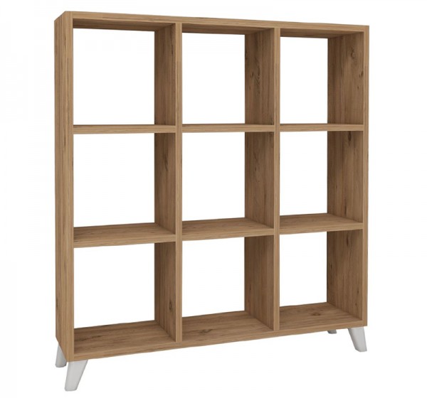Βιβλιοθήκη Saul Megapap χρώμα pine oak 88,2x20x88,2εκ.