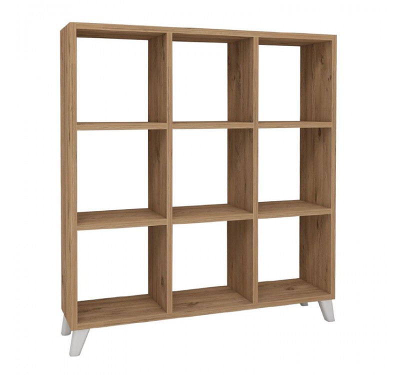 Βιβλιοθήκη Saul Megapap χρώμα pine oak 88,2x20x88,2εκ.