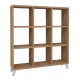Βιβλιοθήκη Saul Megapap χρώμα pine oak 88,2x20x88,2εκ.