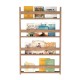 Επιτοίχια βιβλιοθήκη - ραφιέρα Montessori Megapap χρώμα pine oak 74x10x120εκ.