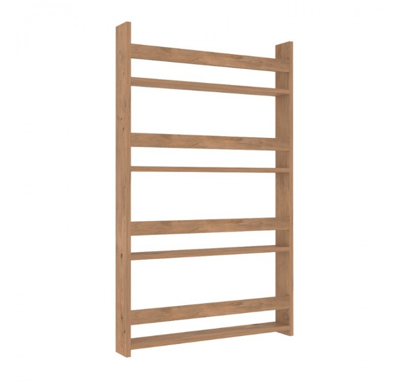 Επιτοίχια βιβλιοθήκη - ραφιέρα Montessori Megapap χρώμα pine oak 74x10x120εκ.