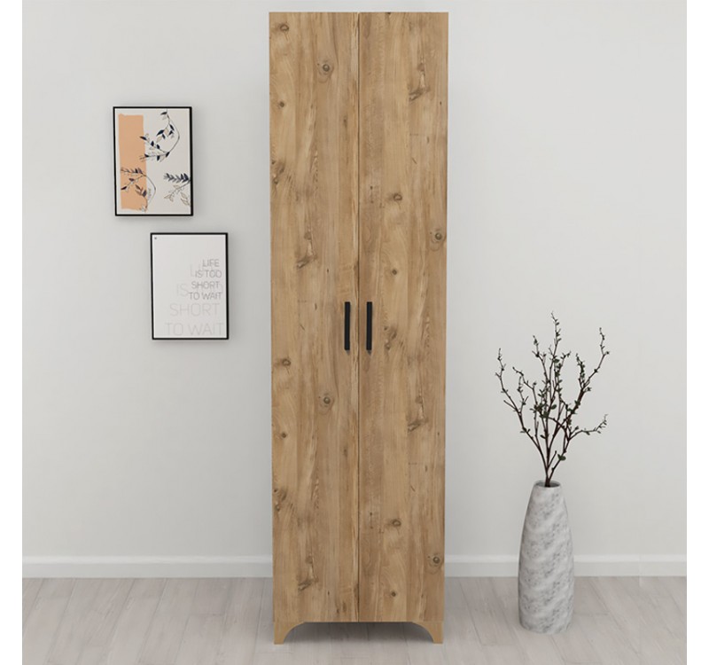 Ντουλάπα - Παπουτσοθήκη Lilly Megapap χρώμα pine oak 49x32x178εκ.
