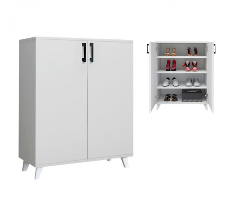 Ντουλάπι κουζίνας/μπάνιου - Παπουτσοθήκη Lilly Megapap χρώμα λευκό 72x32,5x88εκ.