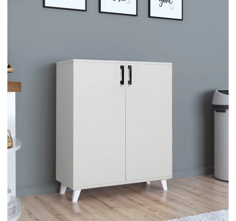 Ντουλάπι κουζίνας/μπάνιου - Παπουτσοθήκη Lilly Megapap χρώμα λευκό 72x32,5x88εκ.