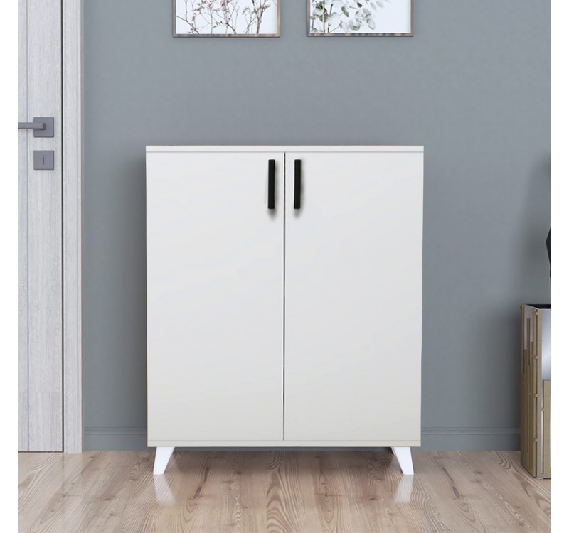 Ντουλάπι κουζίνας/μπάνιου - Παπουτσοθήκη Lilly Megapap χρώμα λευκό 72x32,5x88εκ.