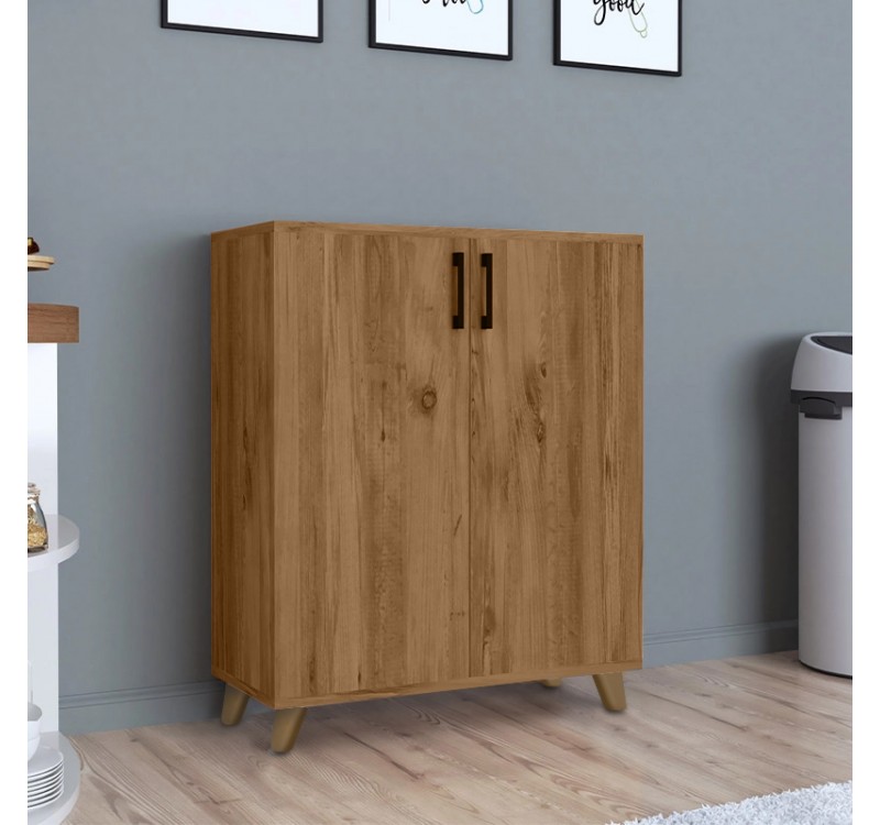 Ντουλάπι κουζίνας/μπάνιου - Παπουτσοθήκη Lilly Megapap χρώμα pine oak 72x32,5x88εκ.