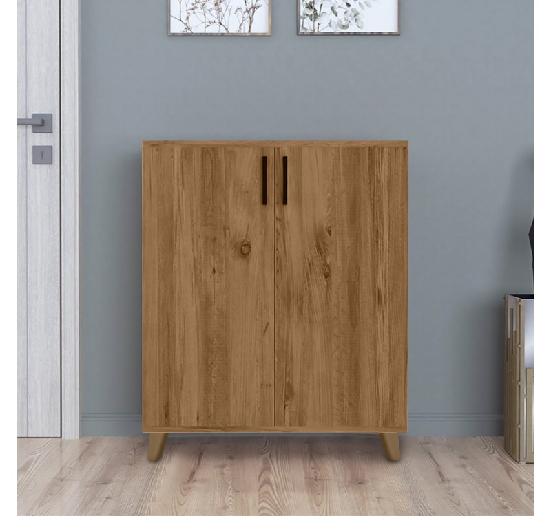 Ντουλάπι κουζίνας/μπάνιου - Παπουτσοθήκη Lilly Megapap χρώμα pine oak 72x32,5x88εκ.