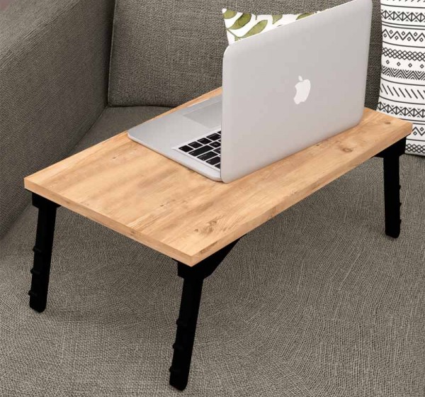 Τραπεζάκι laptop Sidon Megapap χρώμα pine oak 60x35,5x23,5εκ.