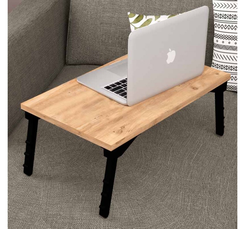 Τραπεζάκι laptop Sidon Megapap χρώμα pine oak 60x35,5x23,5εκ.