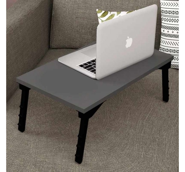 Τραπεζάκι laptop Sidon Megapap χρώμα ανθρακί 60x35,5x23,5εκ.