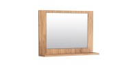 Καθρέπτης μπάνιου Devlin Megapap χρώμα pine oak 60x10x45εκ.