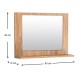 Καθρέπτης μπάνιου Devlin Megapap χρώμα pine oak 60x10x45εκ.