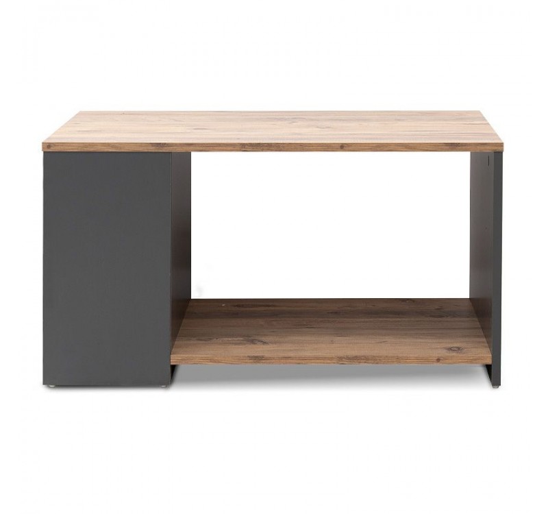 Τραπεζάκι σαλονιού Sylvia Megapap χρώμα pine oak - ανθρακί 90,2x59,2x48,1εκ.