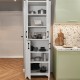 Ντουλάπα κουζίνας/μπάνιου Charlie Megapap χρώμα λευκό 62,6x35,8x186εκ.