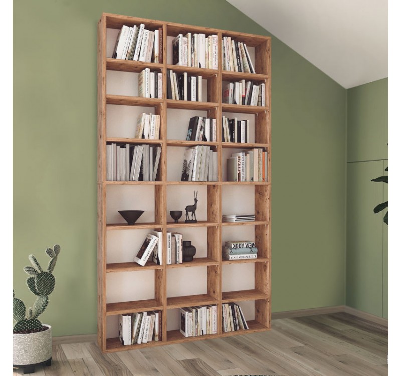 Βιβλιοθήκη Fyodor Megapap χρώμα pine oak 102x16x178εκ.