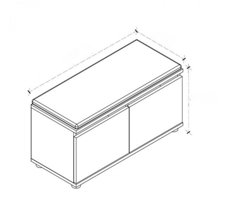 Παπουτσοθήκη Twain Megapap 8 ζευγών χρώμα sapphire oak 80x35x42εκ.