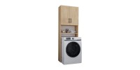Έπιπλο πλυντηρίου Holton Megapap χρώμα sapphire oak 65,5x30x180εκ.