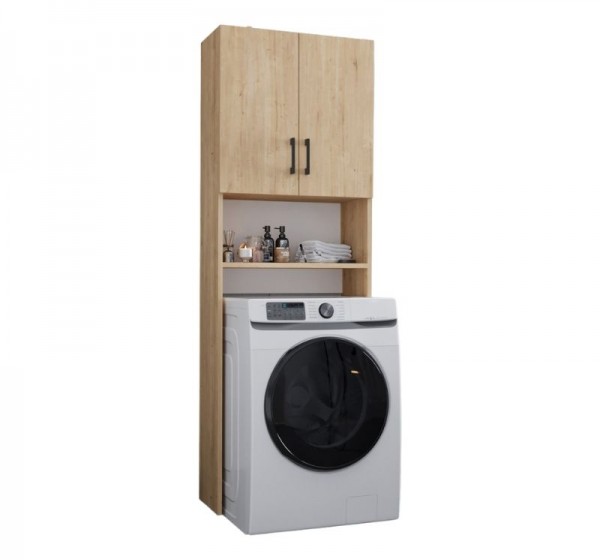 Έπιπλο πλυντηρίου Holton Megapap χρώμα sapphire oak 65,5x30x180εκ.