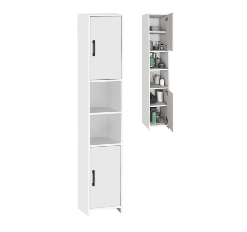 Ντουλάπι κουζίνας - μπάνιου Hobbes Megapap χρώμα λευκό 35x30x182,3εκ.