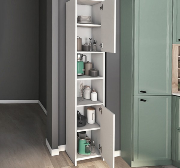 Ντουλάπι κουζίνας - μπάνιου Hobbes Megapap χρώμα λευκό 35x30x182,3εκ.