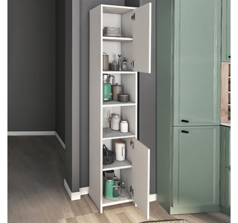 Ντουλάπι κουζίνας - μπάνιου Hobbes Megapap χρώμα λευκό 35x30x182,3εκ.