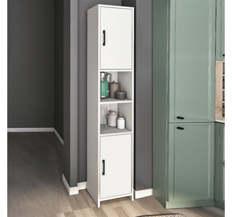 Ντουλάπι κουζίνας - μπάνιου Hobbes Megapap χρώμα λευκό 35x30x182,3εκ.