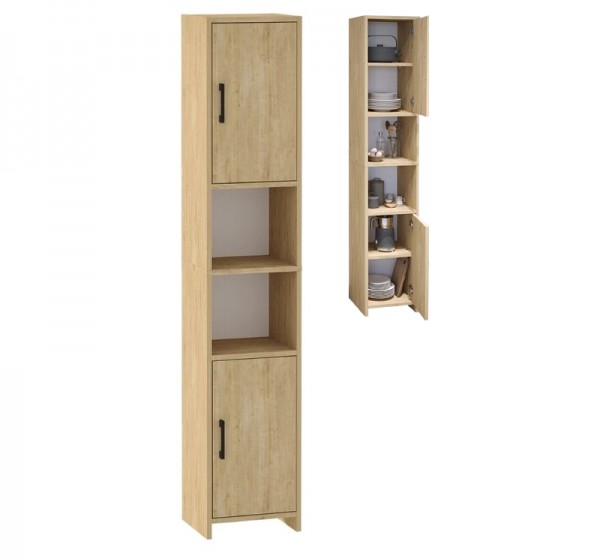 Ντουλάπι κουζίνας - μπάνιου Hobbes Megapap χρώμα sapphire oak 35x30x182,3εκ.