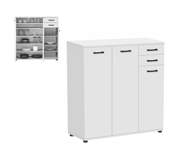 Παπουτσοθήκη - Ντουλάπι Polly Megapap χρώμα λευκό 108x35x108εκ.