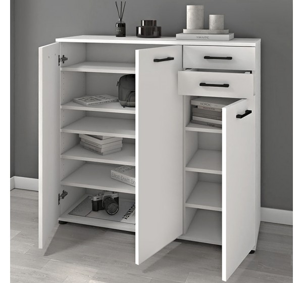 Παπουτσοθήκη - Ντουλάπι Polly Megapap χρώμα λευκό 108x35x108εκ.
