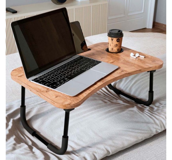 Τραπεζάκι laptop Sedon Megapap χρώμα pine oak 59,2x39,2x26,2εκ.