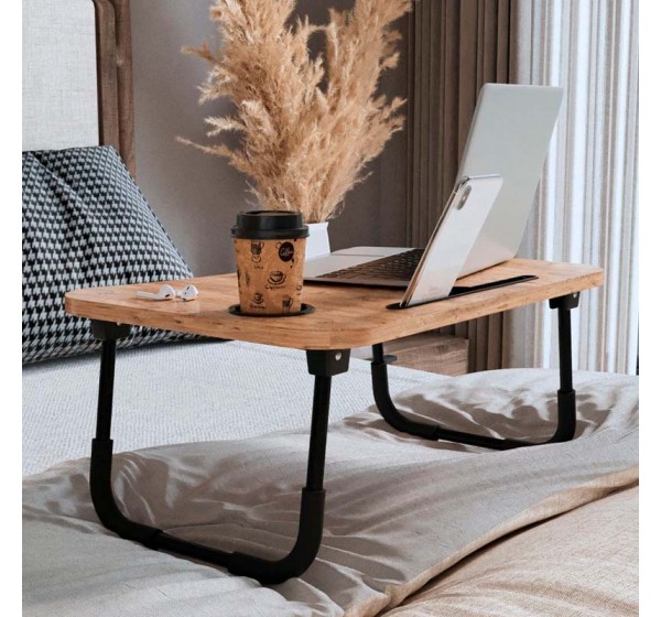 Τραπεζάκι laptop Sedon Megapap χρώμα pine oak 59,2x39,2x26,2εκ.