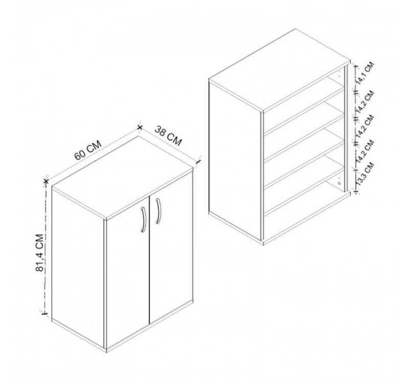 Παπουτσοθήκη - Ντουλάπι Manolo Megapap χρώμα λευκό 60x38x81,4εκ.