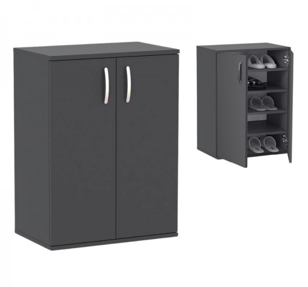 Παπουτσοθήκη - Ντουλάπι Manolo Megapap χρώμα ανθρακί 60x38x81,4εκ.