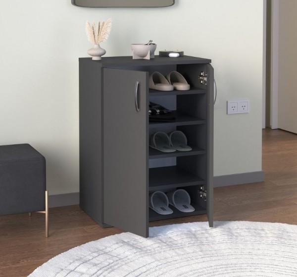 Παπουτσοθήκη - Ντουλάπι Manolo Megapap χρώμα ανθρακί 60x38x81,4εκ.