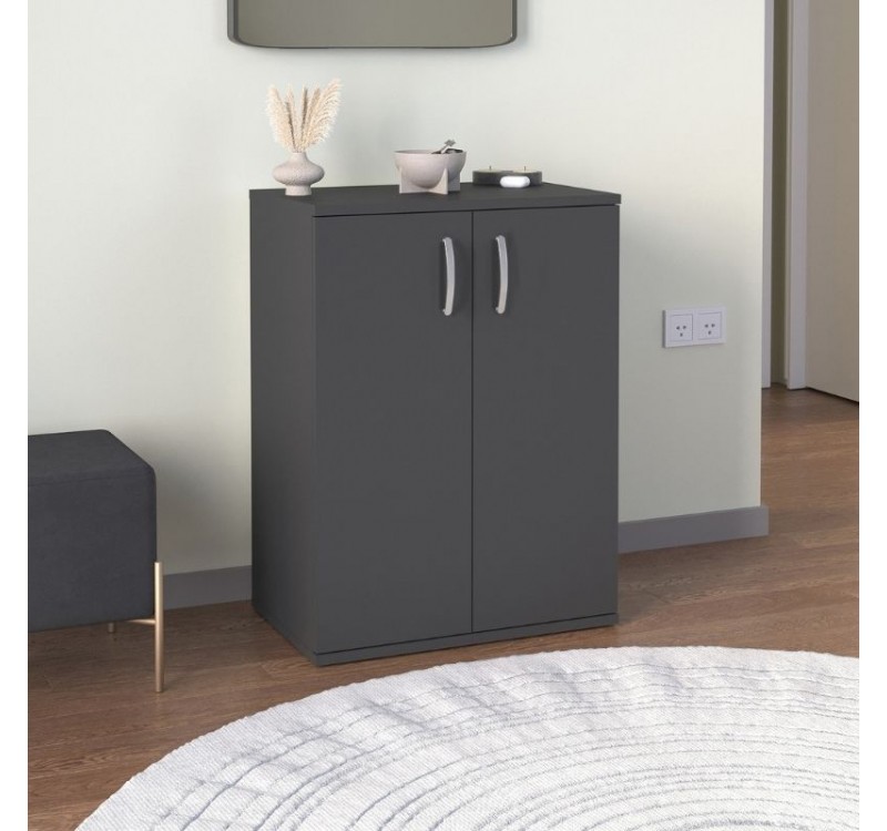 Παπουτσοθήκη - Ντουλάπι Manolo Megapap χρώμα ανθρακί 60x38x81,4εκ.