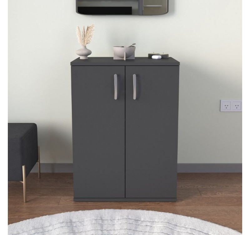 Παπουτσοθήκη - Ντουλάπι Manolo Megapap χρώμα ανθρακί 60x38x81,4εκ.