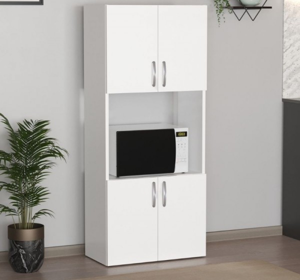 Ντουλάπα κουζίνας Armado Megapap χρώμα λευκό 60x32x140εκ.