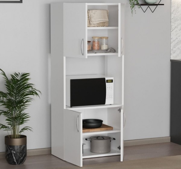 Ντουλάπα κουζίνας Armado Megapap χρώμα λευκό 60x32x140εκ.