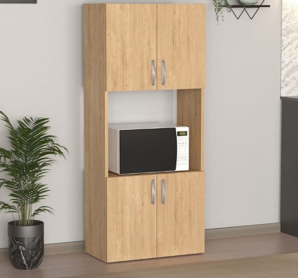 Ντουλάπα κουζίνας Armado Megapap χρώμα sapphire oak 60x32x140εκ.