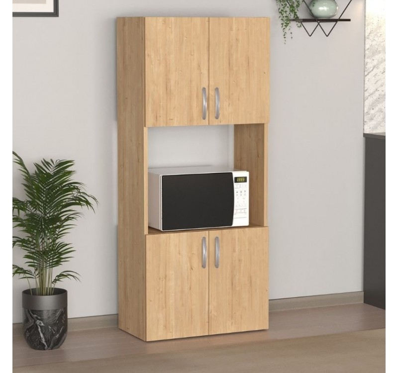 Ντουλάπα κουζίνας Armado Megapap χρώμα sapphire oak 60x32x140εκ.