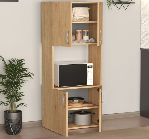 Ντουλάπα κουζίνας Armado Megapap χρώμα sapphire oak 60x32x140εκ.