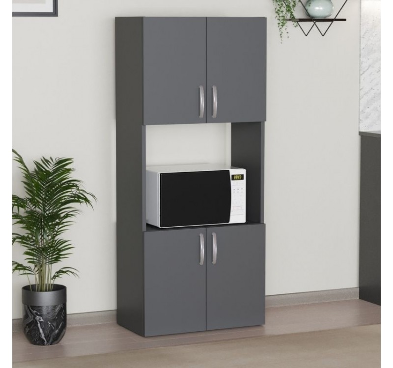 Ντουλάπα κουζίνας Armado Megapap χρώμα ανθρακί 60x32x140εκ.